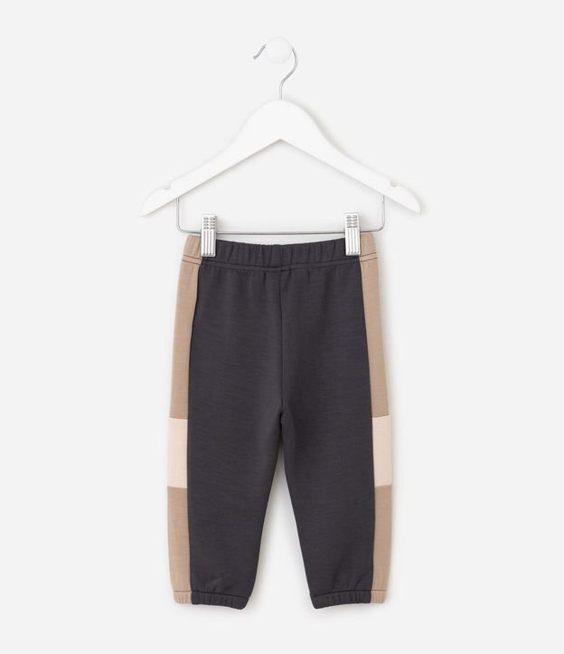 Pantalón Infantil en Modal con Raya Lateral - Talle 0 A 18 Meses 3