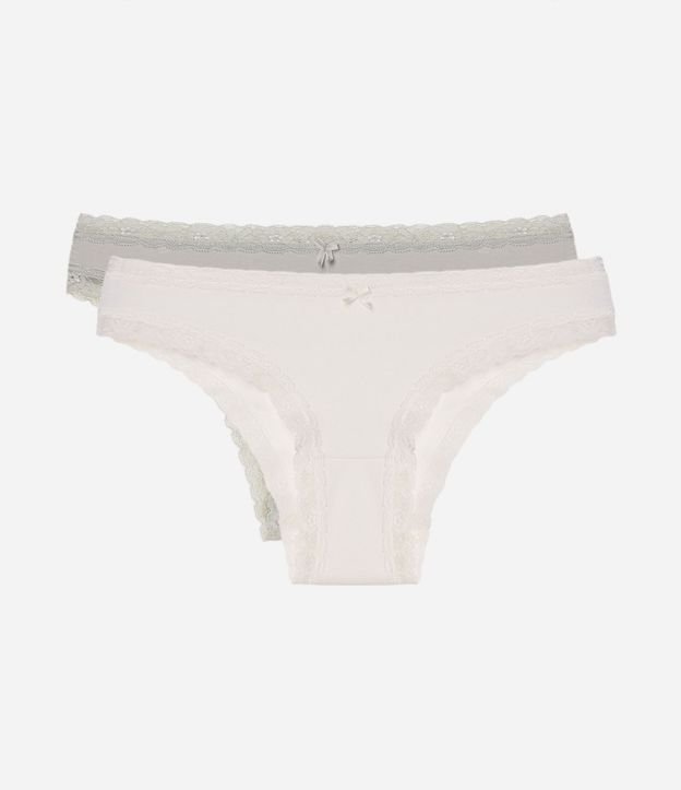 Kit 02 Bombachas Bikini con Detalles en Encaje