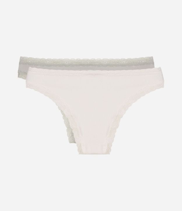 Kit 02 Bombachas Bikini con Detalles en Encaje 2