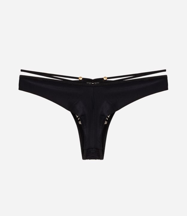 Bombacha Bikini Hilo con Tiras Dobles y Adornos 6