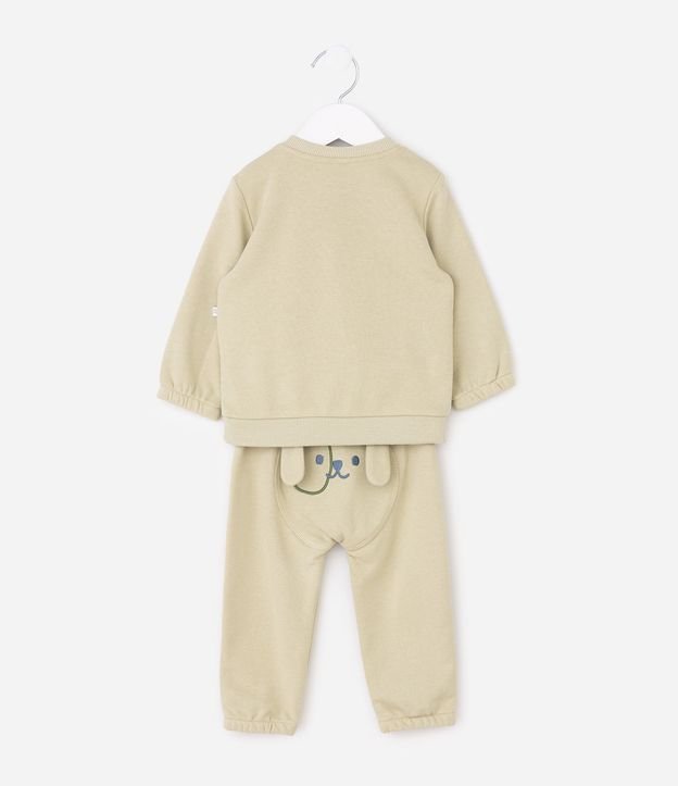 Conjunto Bebé Algodón con Bordado Osito – Talle 0 a 18 Meses 3