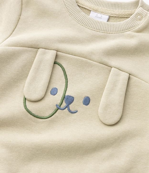 Conjunto Bebé Algodón con Bordado Osito – Talle 0 a 18 Meses 5