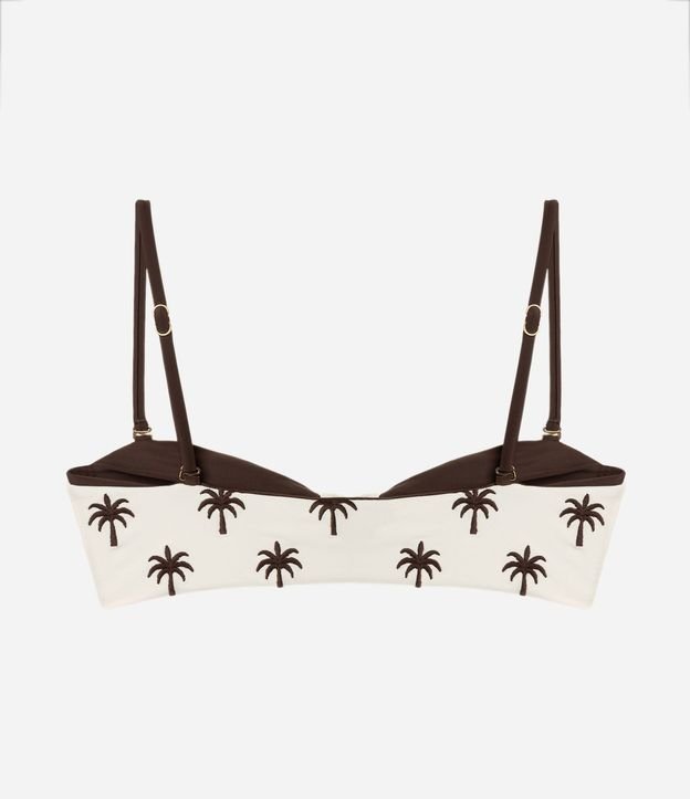 Bikini Top Bandeau Doble Faz con Bordado de Palmeras 6