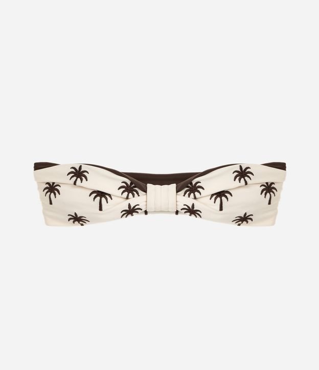 Bikini Top Bandeau Doble Faz con Bordado de Palmeras 7