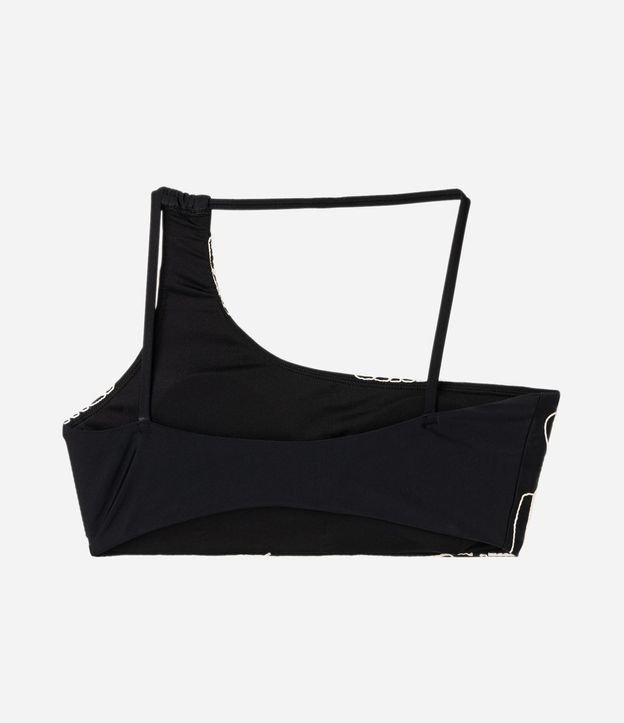Bikini Top Hombro Único con Bordado de Caracolas 6