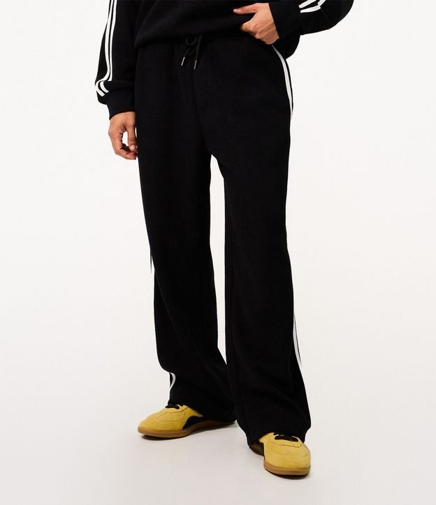 Pantalón Algodón Super Wide Leg con Rayas Laterales 2