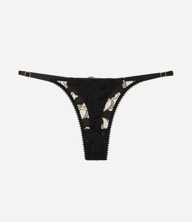 Bombacha Colaless Hilo Doble en Tule con Bordado Floral