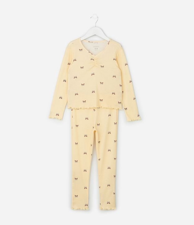 Pijama Infantil con Estampado de Mariposas – Talle 5 a 14 años