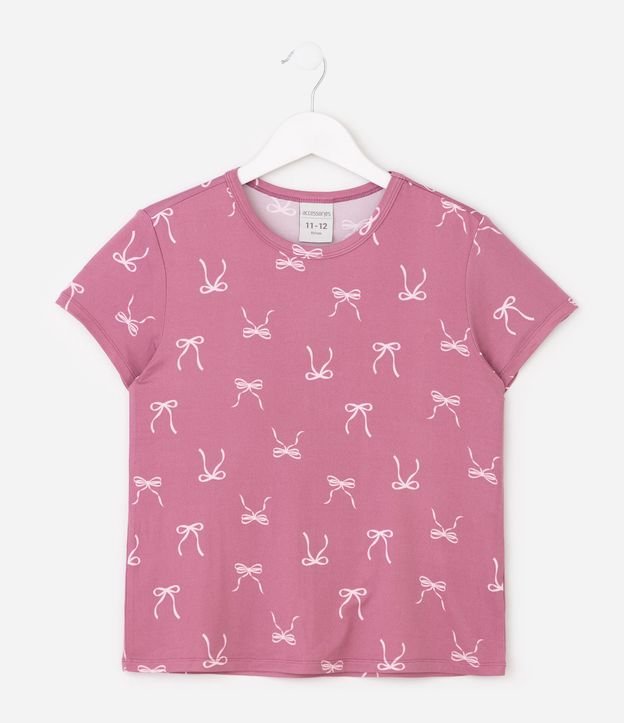 Pijama Infantil en Algodón con Estampa de Lacitos y Toque Suave - Talle 5 a 16 años 2