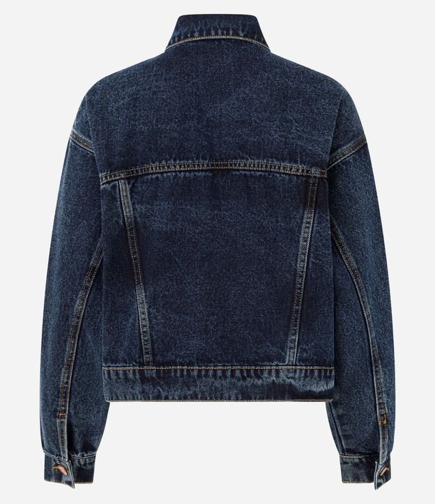 Campera Boxy en Jeans con Bolsillos y Recortes 6
