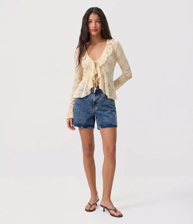 Short Mom en Jeans con Tiro Alto