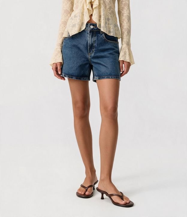Short Mom en Jeans con Tiro Alto 3