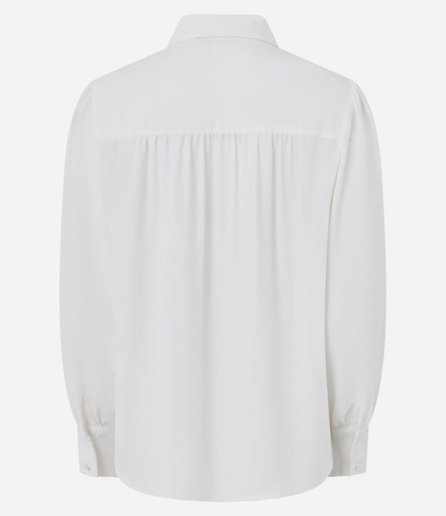 Camisa en Crepé con Manga Larga y Fruncido en el Hombro 11
