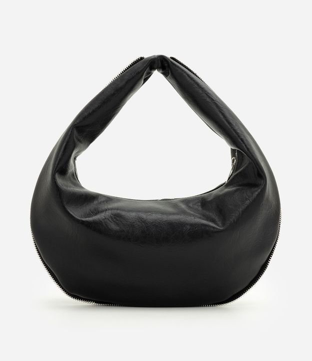 Bolsa Baguette Mediana en PU con Formato Curvo 3