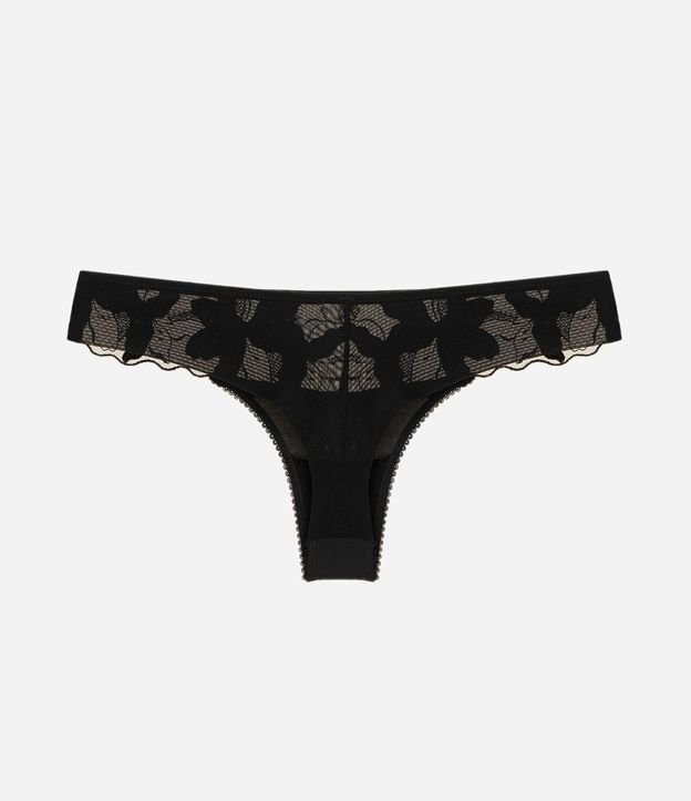 Bombacha Bikini Hilo Doble en Tule con Estampa Floral 2