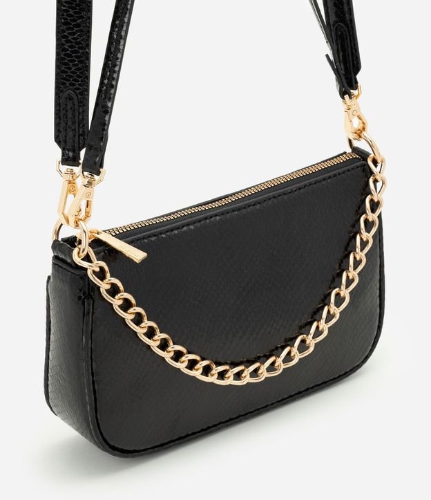 Cartera Shoulder Pequeña en PU con Detalle de Cadena