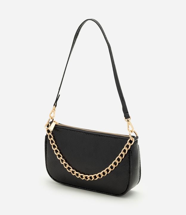 Cartera Shoulder Pequeña en PU con Detalle de Cadena 4