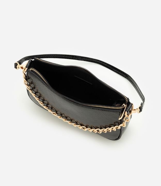 Cartera Shoulder Pequeña en PU con Detalle de Cadena 5