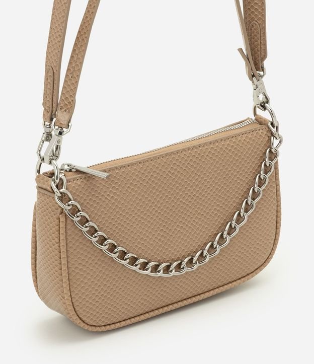 Cartera Shoulder Pequeña en PU con Detalle de Cadena