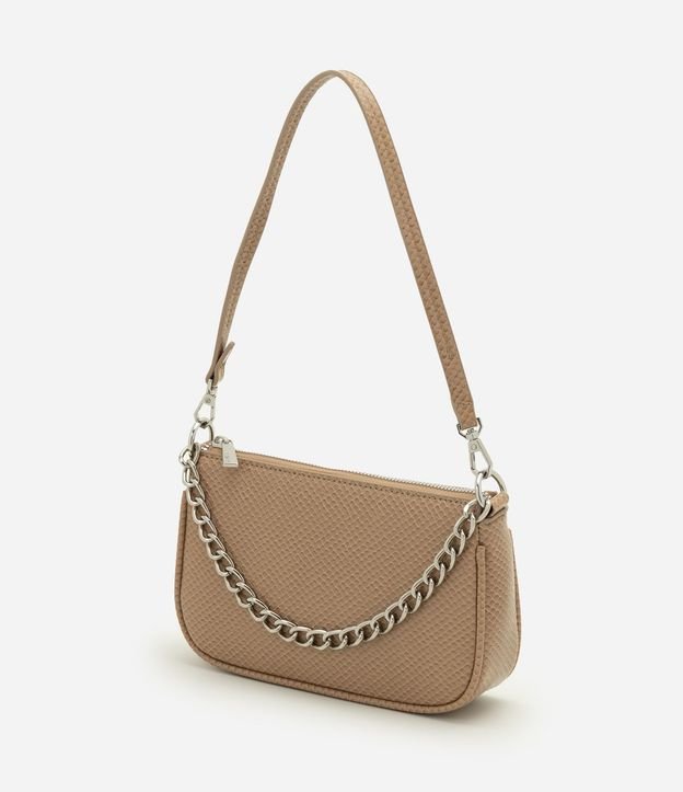 Cartera Shoulder Pequeña en PU con Detalle de Cadena 4