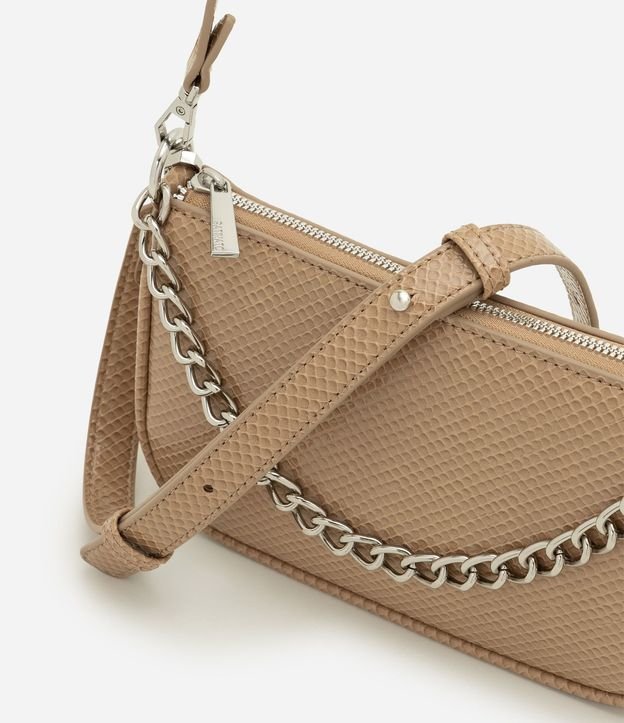 Cartera Shoulder Pequeña en PU con Detalle de Cadena 5