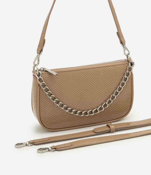 Cartera Shoulder Pequeña en PU con Detalle de Cadena 7