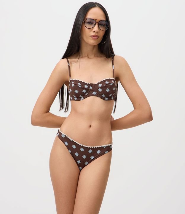 Bikini Top Media Taza en Poliamida con Estampado Sunshine Icon 2