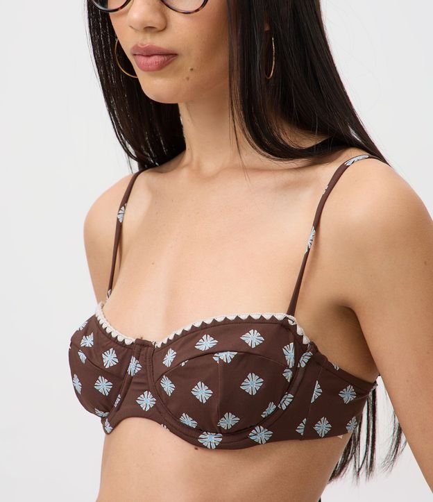 Bikini Top Media Taza en Poliamida con Estampado Sunshine Icon 3