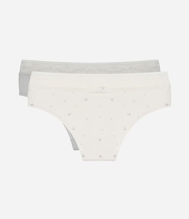 Kit 02 Bombachas Bikini en Viscosa con Cintura de Encaje 2