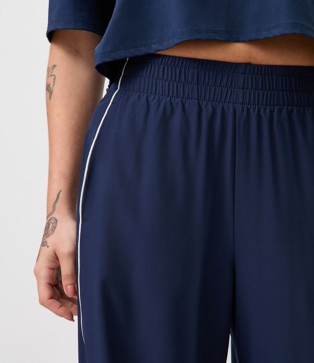 Pantalón Recto Deportivo con Friso Contrastante 4