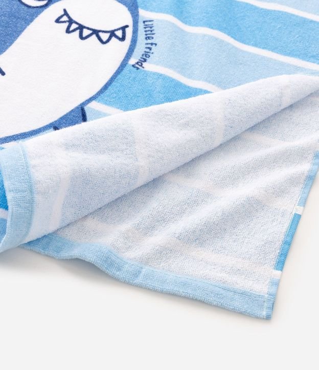 Poncho Infantil Atollado con Estampa de Fondo del Mar - Talle U 4