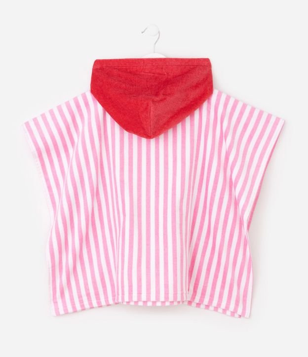 Poncho Infantil Atoallado y Listrado con Cerezas - Talle U 3