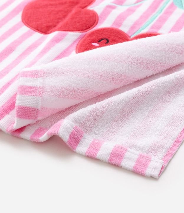 Poncho Infantil Atoallado y Listrado con Cerezas - Talle U 4