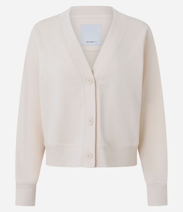 Campera Deportiva Media Malla Cardigan De Algodón 5