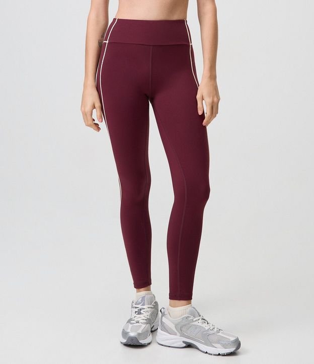Pantalón Legging Deportiva en Microfibra con Friso Contrastante 2