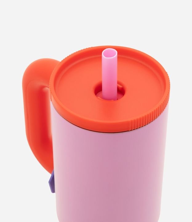 Vaso Térmico en Acero Inoxidable con Pajita 1,2L 2