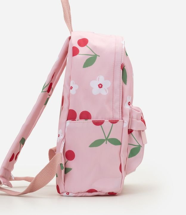 Mochila Infantil con Estampado y Llavero de Cereza - Talle U 2