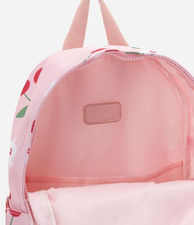 Mochila Infantil con Estampado y Llavero de Cereza - Talle U 3