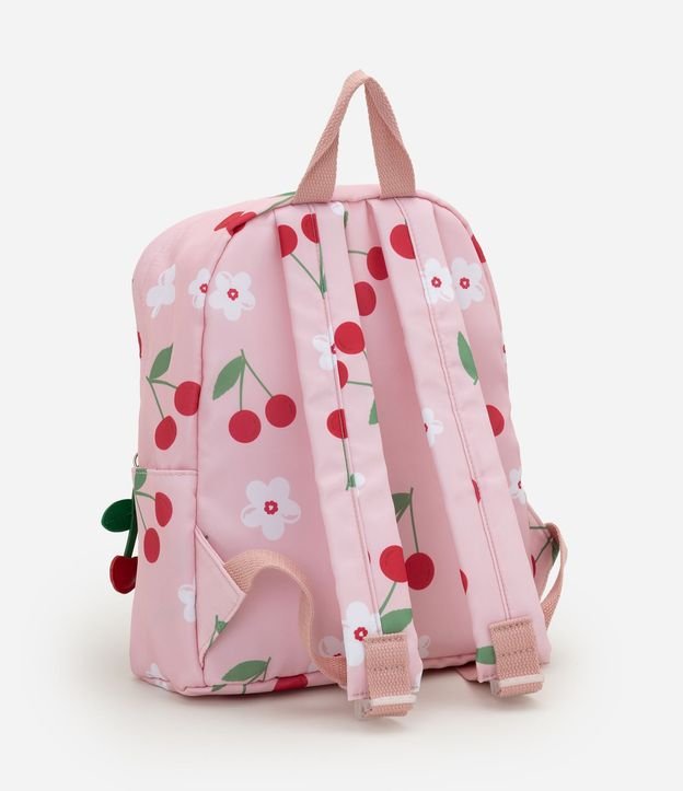 Mochila Infantil con Estampado y Llavero de Cereza - Talle U 5