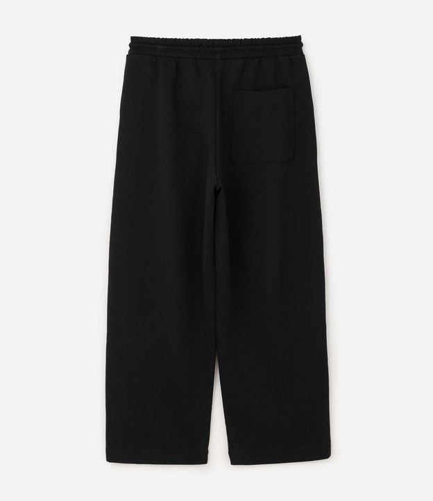 Pantalón Super Wide Leg en Algodón Interlock con Cordón 2