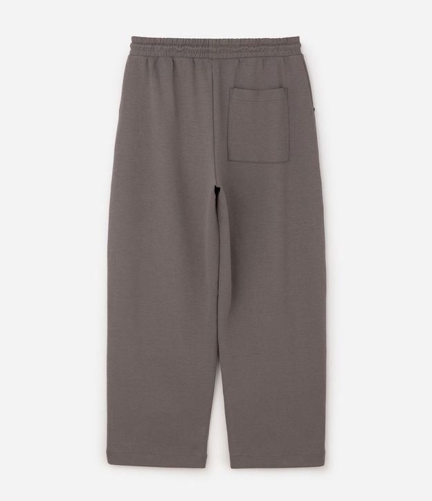 Pantalón Super Wide Leg en Algodón Interlock con Cordón 2
