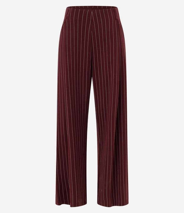 Pantalón Recto Deportivo en Microfibra con Estampa Rayada 5