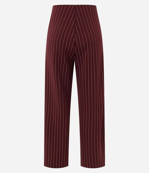 Pantalón Recto Deportivo en Microfibra con Estampa Rayada 6