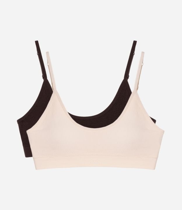 Kit de 02 Soutien Top en Poliamida Seamless con Copa Desmontable