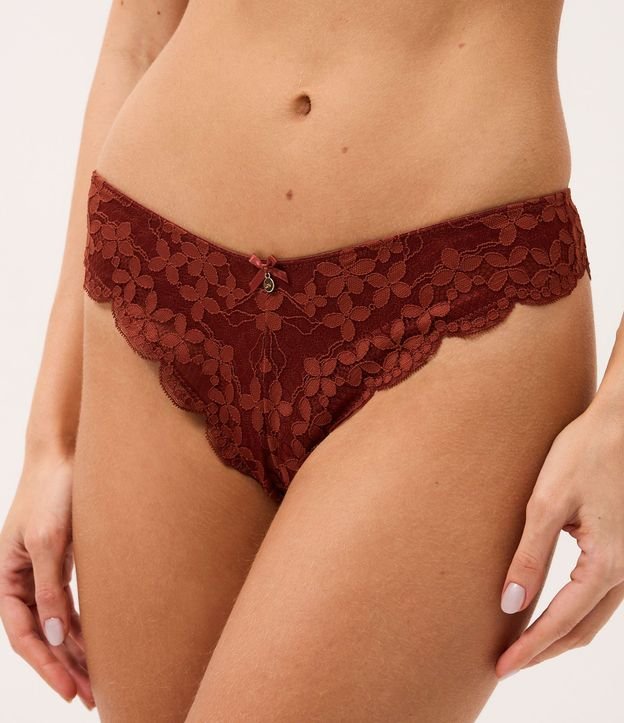 Bombacha Bikini Hilo en Encaje Floral 3