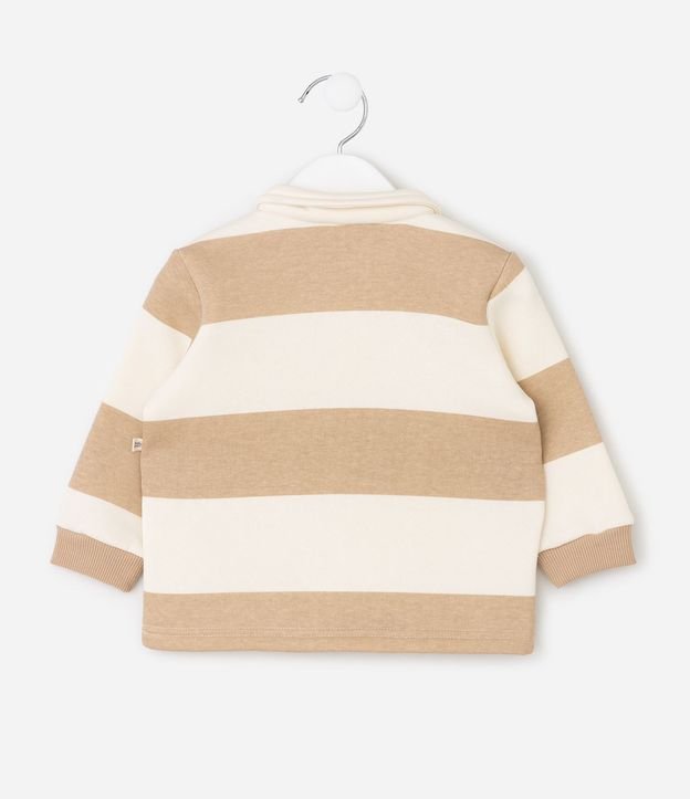Saco Infantil Listrado con Cuello Polo – Talle 0 a 18 Meses 3
