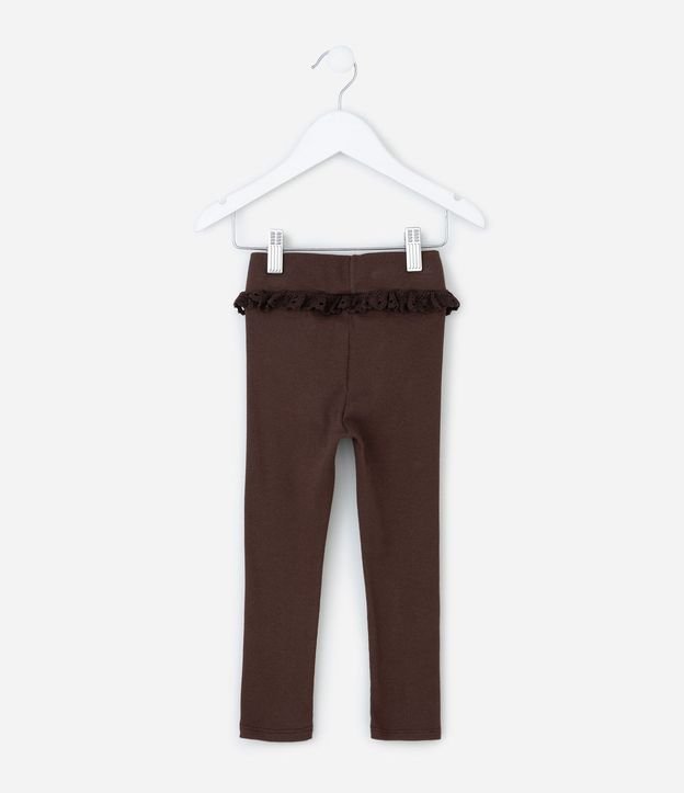 Pantalón Infantil Acanalada con Encaje en la Cintura – Talle 1 a 5/6 años 3