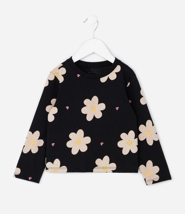 Remera Infantil Estampa Flores de Margaritas y Corazoncito – Talle 1 a 6 años 2