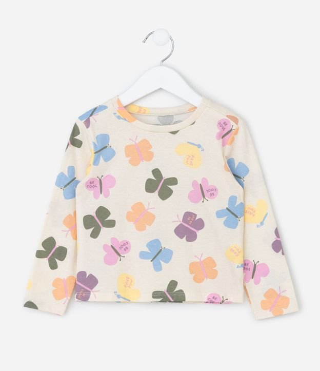 Remera Infantil con Estampa de Mariposas – Talle 1 a 6 años 2
