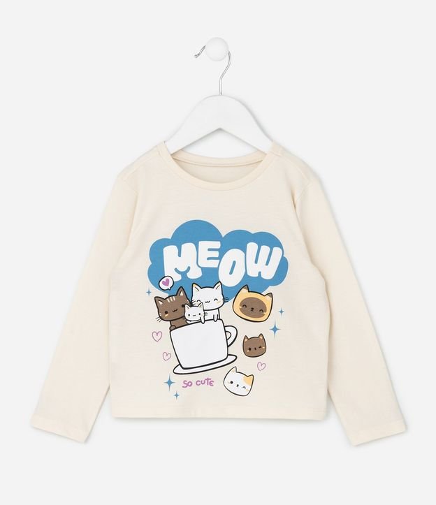 Remera Infantil con Estampa de Gatitos Kawaii – Talle 1 a 6 años